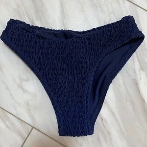 Navy scrunch bikini bottoms